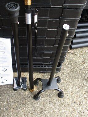 KCareU Walking Cane With Built-in Flashlight Extra Wide Base Model KJR-DSJ3